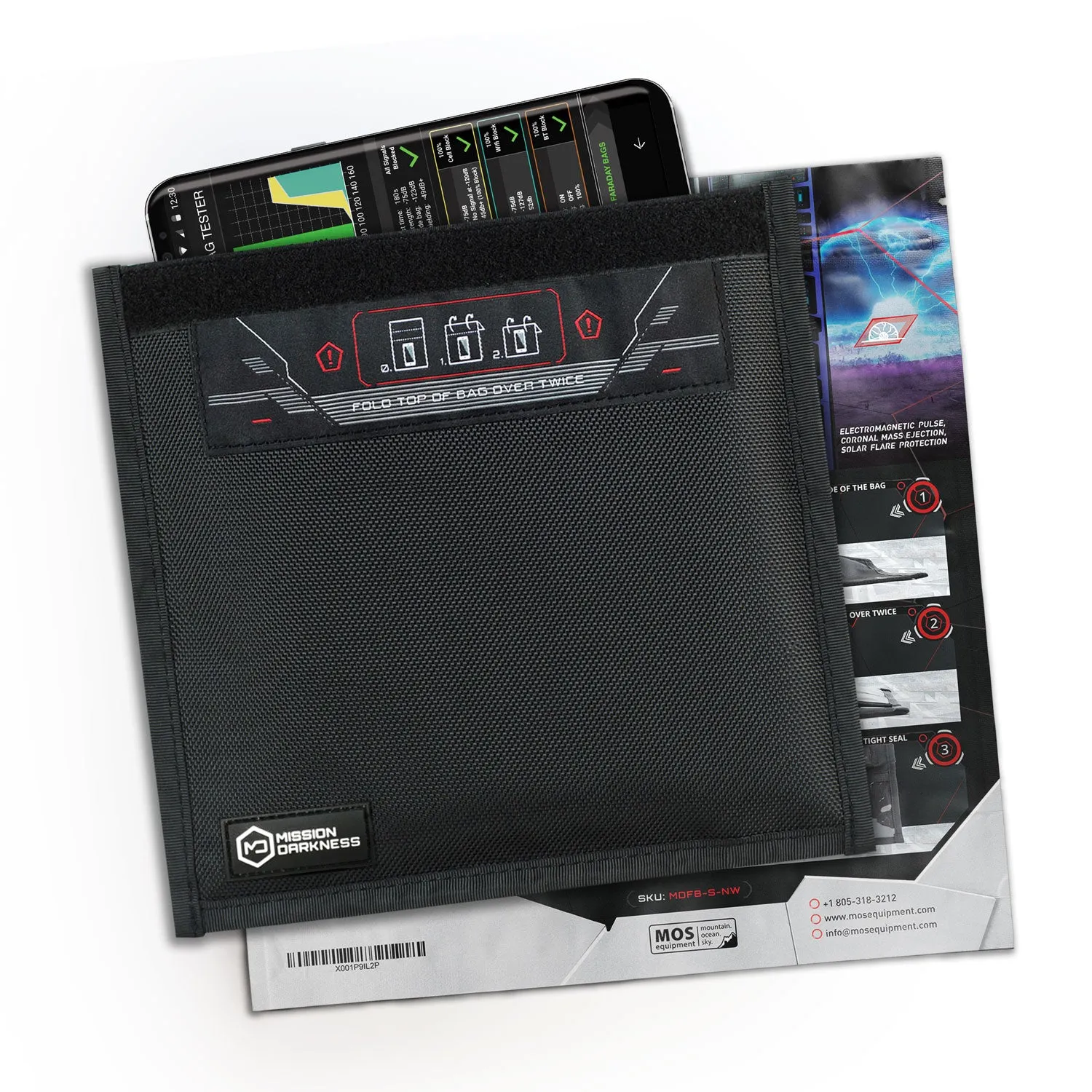 Mission Darkness™ Non-Window Faraday Bag for Phones