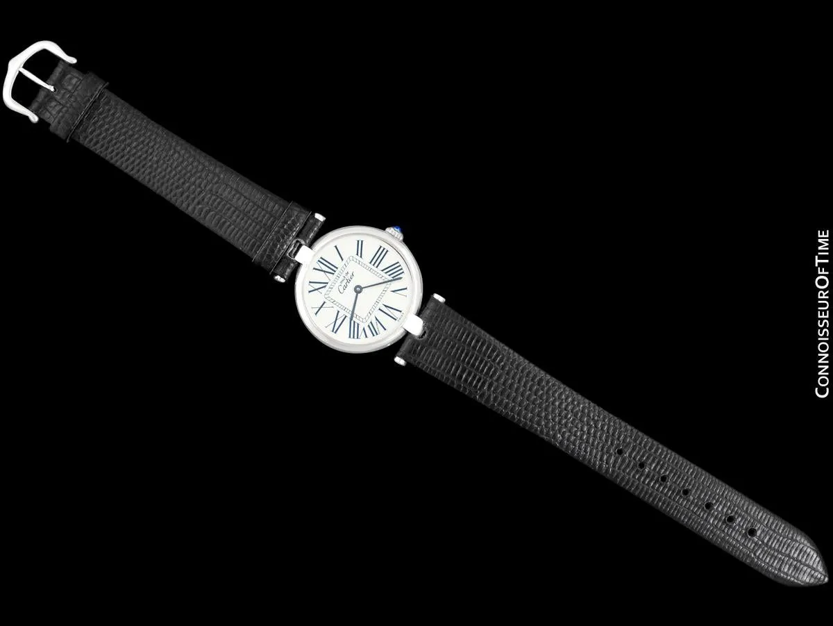 Must De Cartier Vendome Mens Midsize Unisex Watch - Sterling Silver