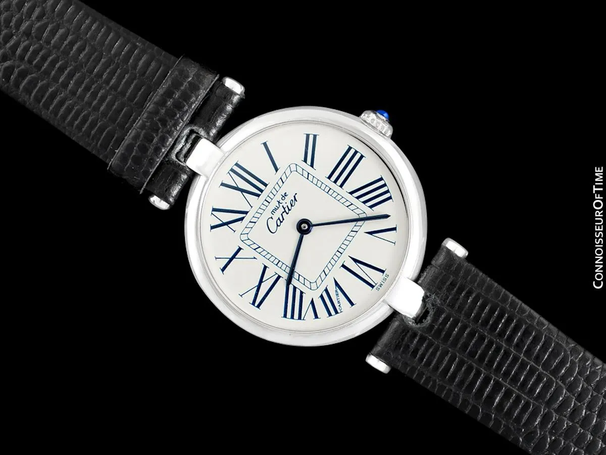Must De Cartier Vendome Mens Midsize Unisex Watch - Sterling Silver