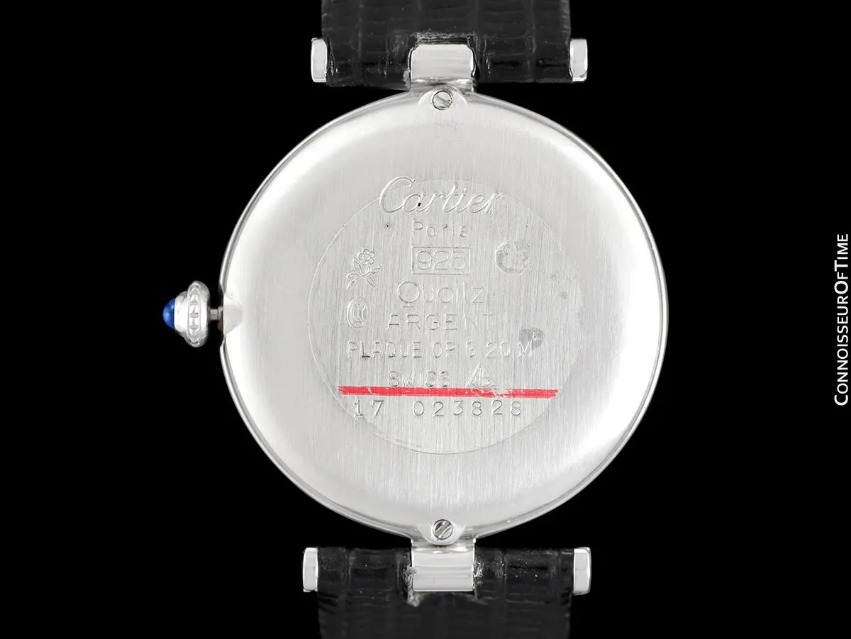 Must De Cartier Vendome Mens Midsize Unisex Watch - Sterling Silver