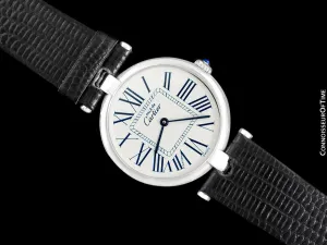 Must De Cartier Vendome Mens Midsize Unisex Watch - Sterling Silver