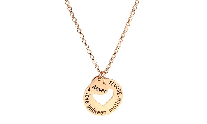 NECKLACE "The Love Between Mother and Son is Forever"
