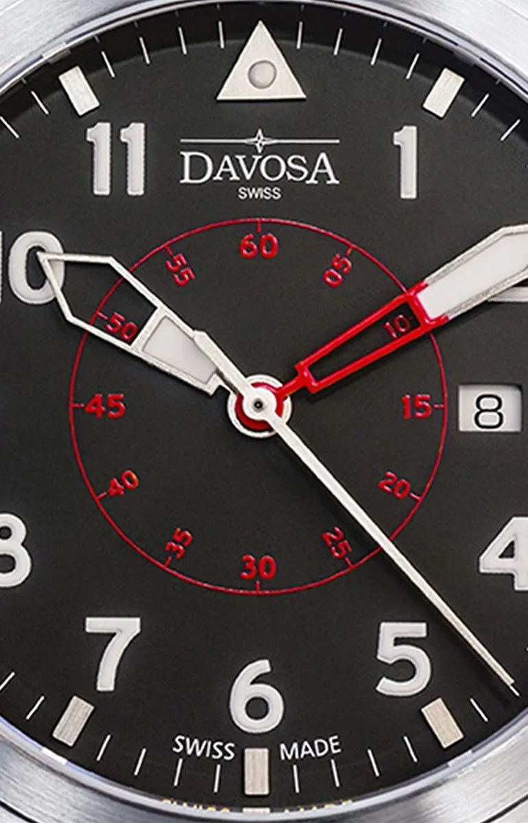 Neoteric Automatic Swiss-Made Black Red Pilot Watch 16156556