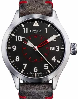 Neoteric Automatic Swiss-Made Black Red Pilot Watch 16156556