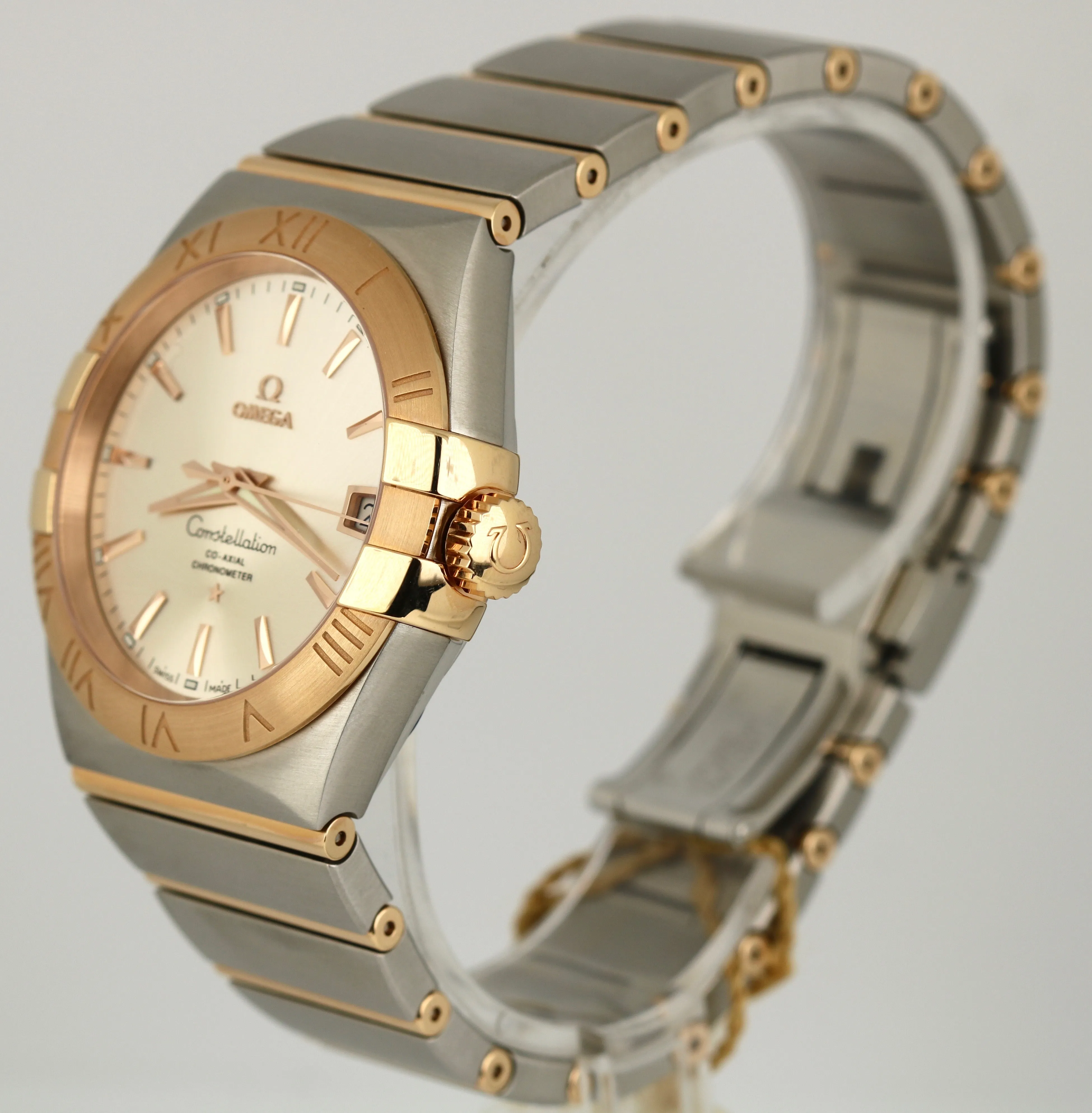 NEW 2020 Omega Constellation 38mm Two-Tone 18k Gold Auto 123.20.38.21.02.001