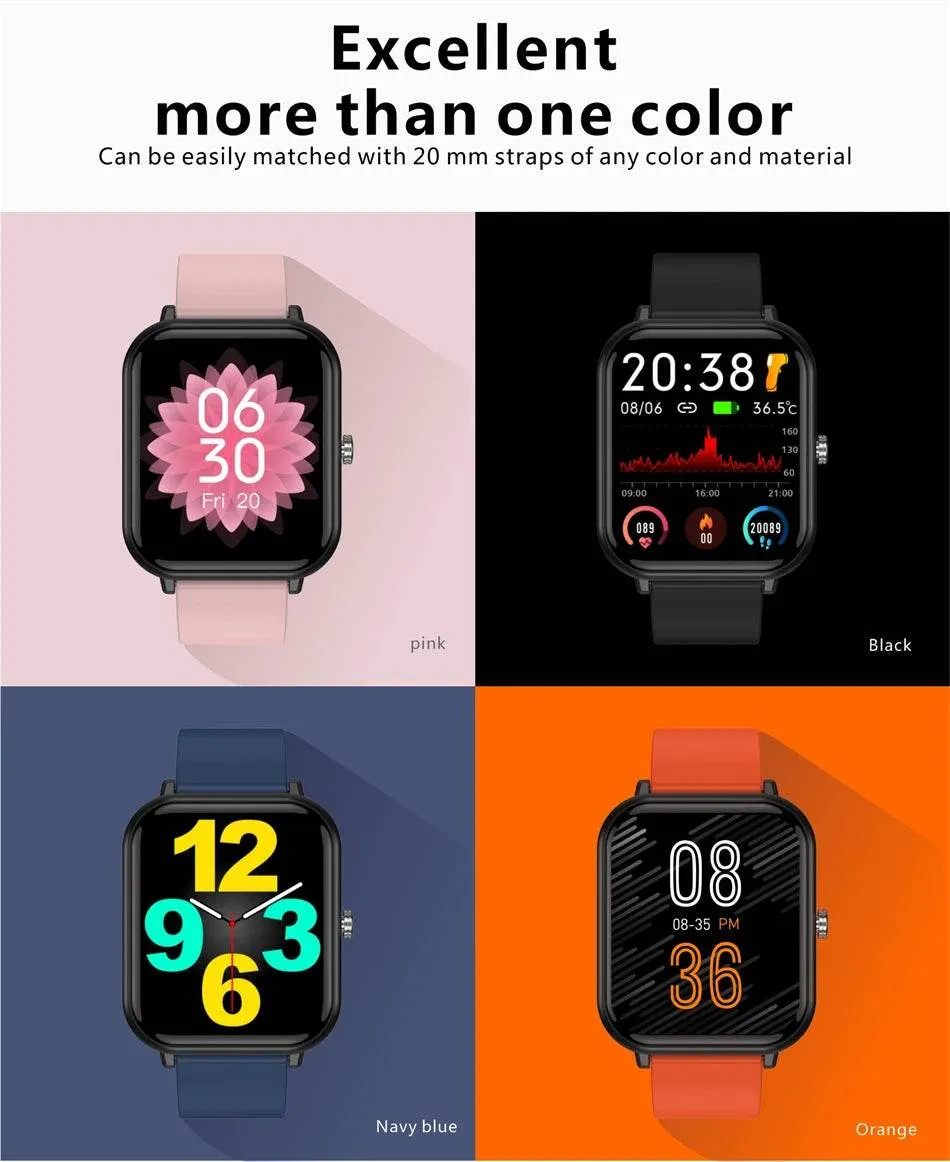 New Smart Watch Men Blood Oxygen Monitoring Sports Fitness Watch Man Woman Body Temperature Monitor Smart Watch For Xiaomi