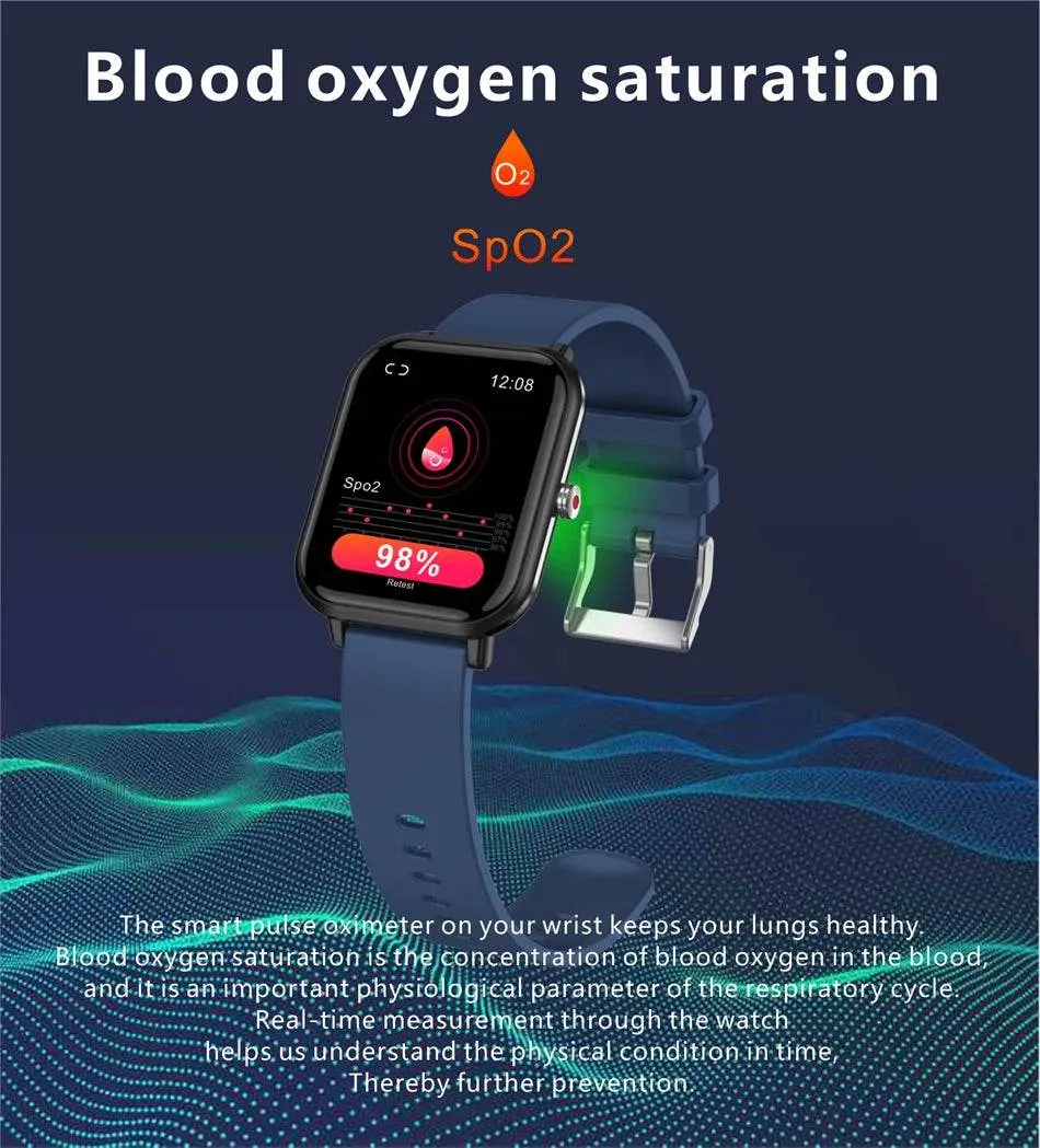 New Smart Watch Men Blood Oxygen Monitoring Sports Fitness Watch Man Woman Body Temperature Monitor Smart Watch For Xiaomi