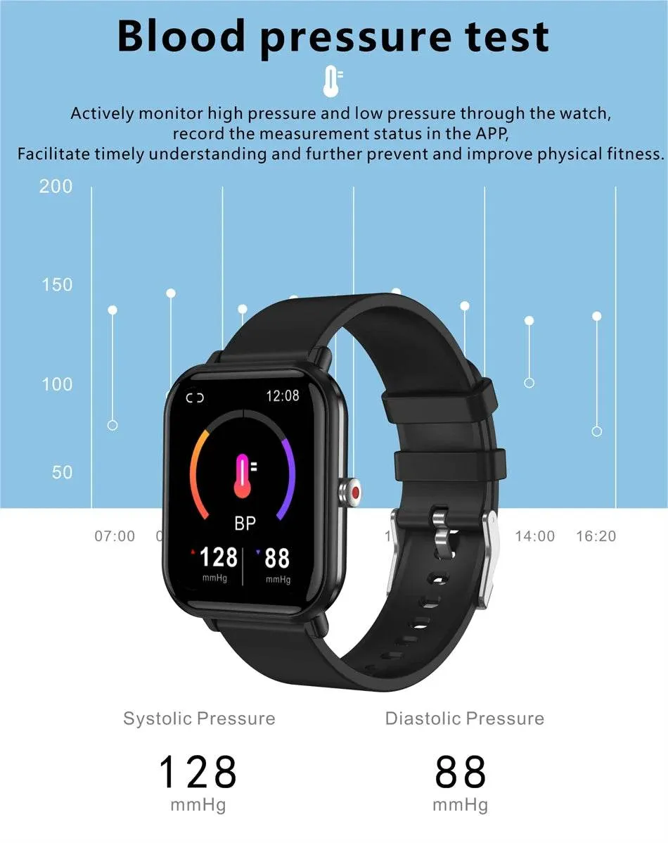 New Smart Watch Men Blood Oxygen Monitoring Sports Fitness Watch Man Woman Body Temperature Monitor Smart Watch For Xiaomi