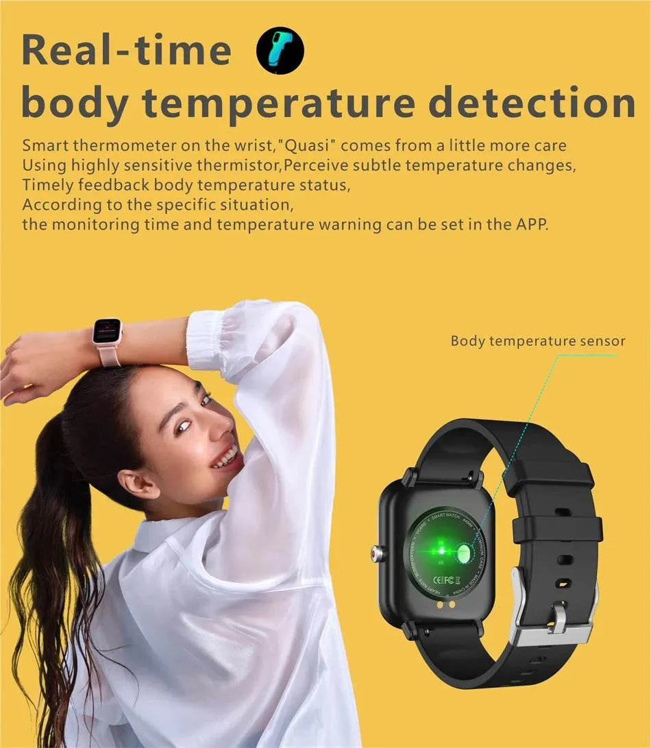 New Smart Watch Men Blood Oxygen Monitoring Sports Fitness Watch Man Woman Body Temperature Monitor Smart Watch For Xiaomi