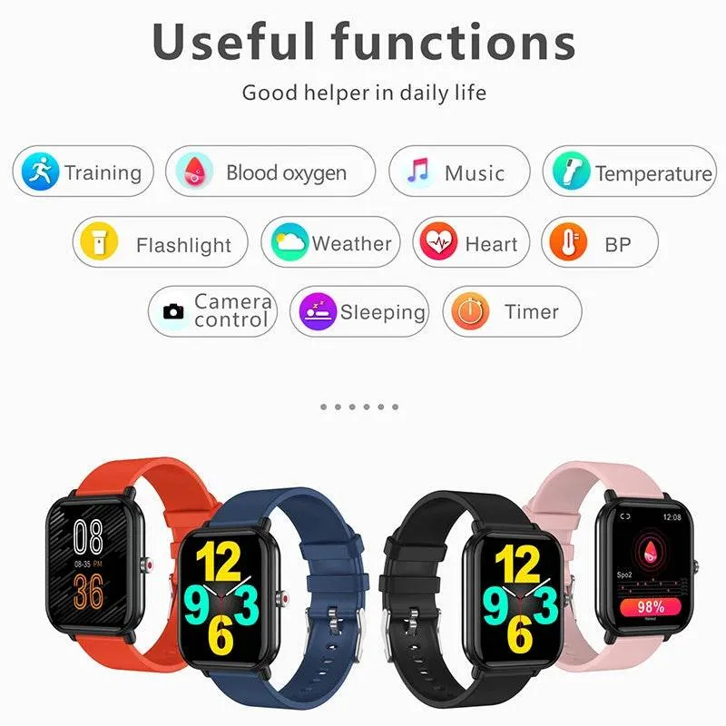 New Smart Watch Men Blood Oxygen Monitoring Sports Fitness Watch Man Woman Body Temperature Monitor Smart Watch For Xiaomi