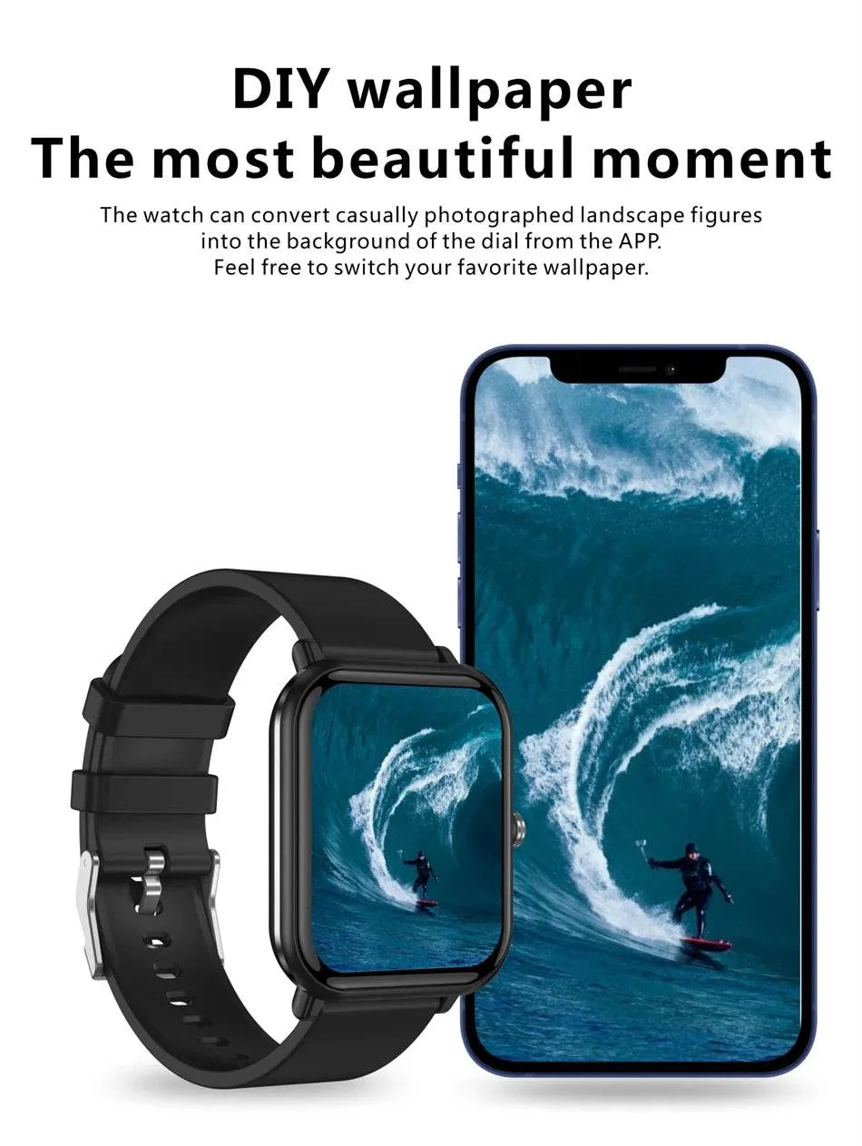 New Smart Watch Men Blood Oxygen Monitoring Sports Fitness Watch Man Woman Body Temperature Monitor Smart Watch For Xiaomi