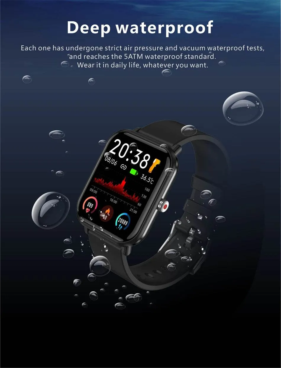 New Smart Watch Men Blood Oxygen Monitoring Sports Fitness Watch Man Woman Body Temperature Monitor Smart Watch For Xiaomi