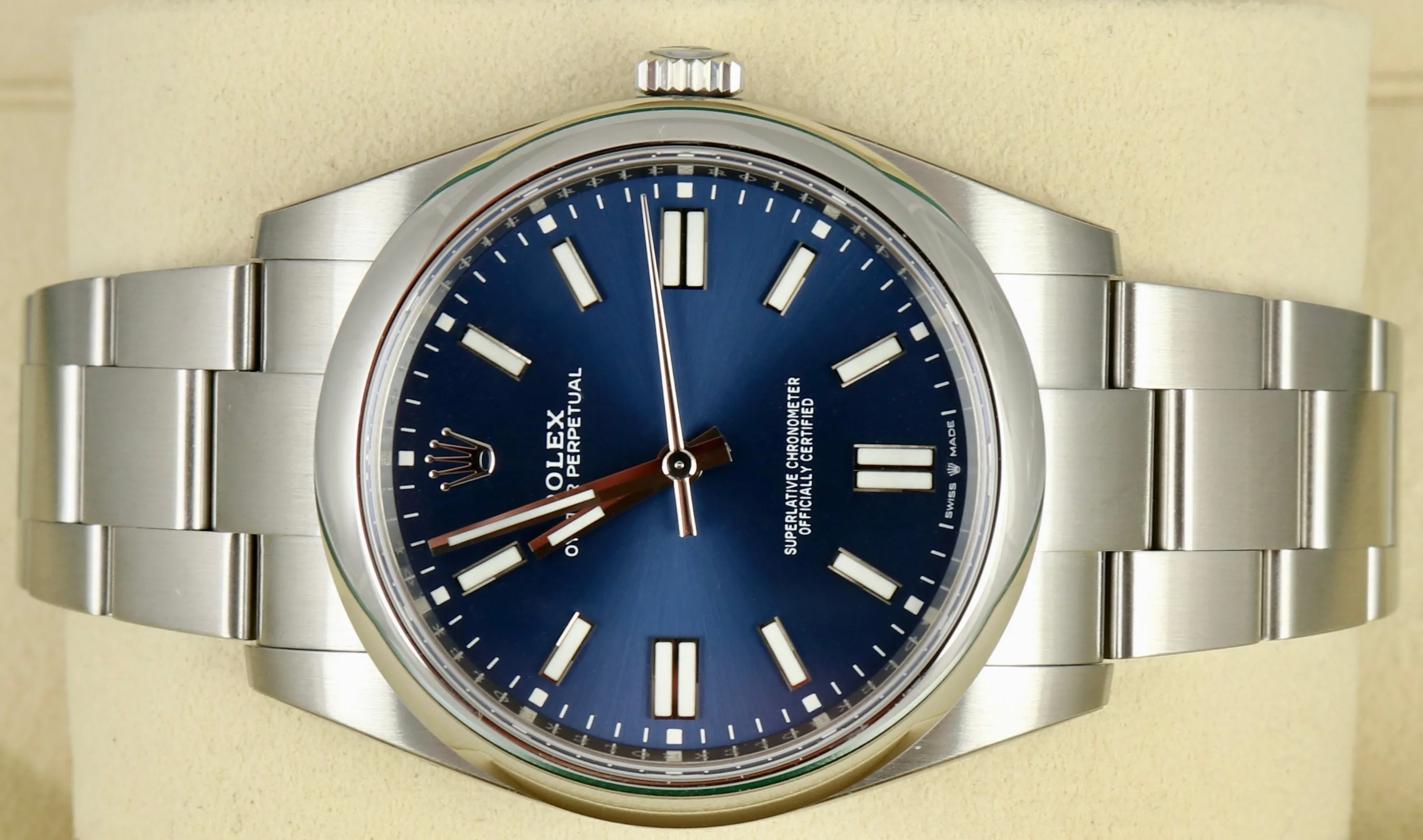 NEW STICKERED 2022 Rolex Oyster Perpetual OP 41 Blue 124300 41mm Stainless Watch