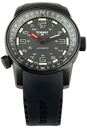NEW! Traser P68 Pathfinder T100 Tritium Automatic Watch, Grey, Dive Strap 110594