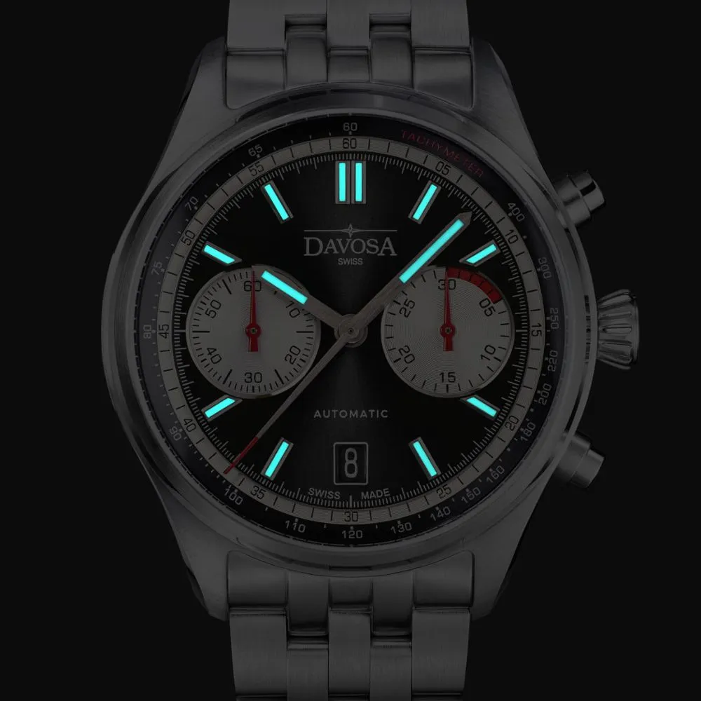 Newton Automatic Chronograph Black Pilot Rally Watch 161.536.50 Limited Edition