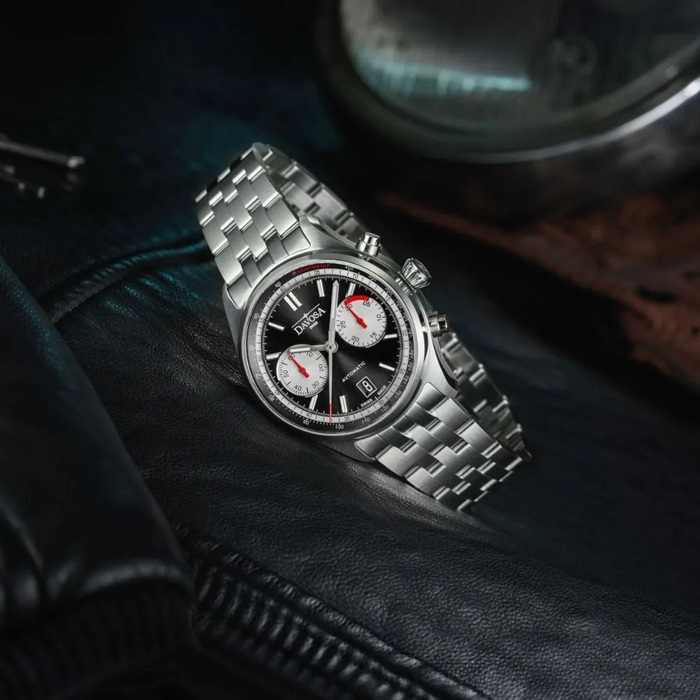 Newton Automatic Chronograph Black Pilot Rally Watch 161.536.50 Limited Edition