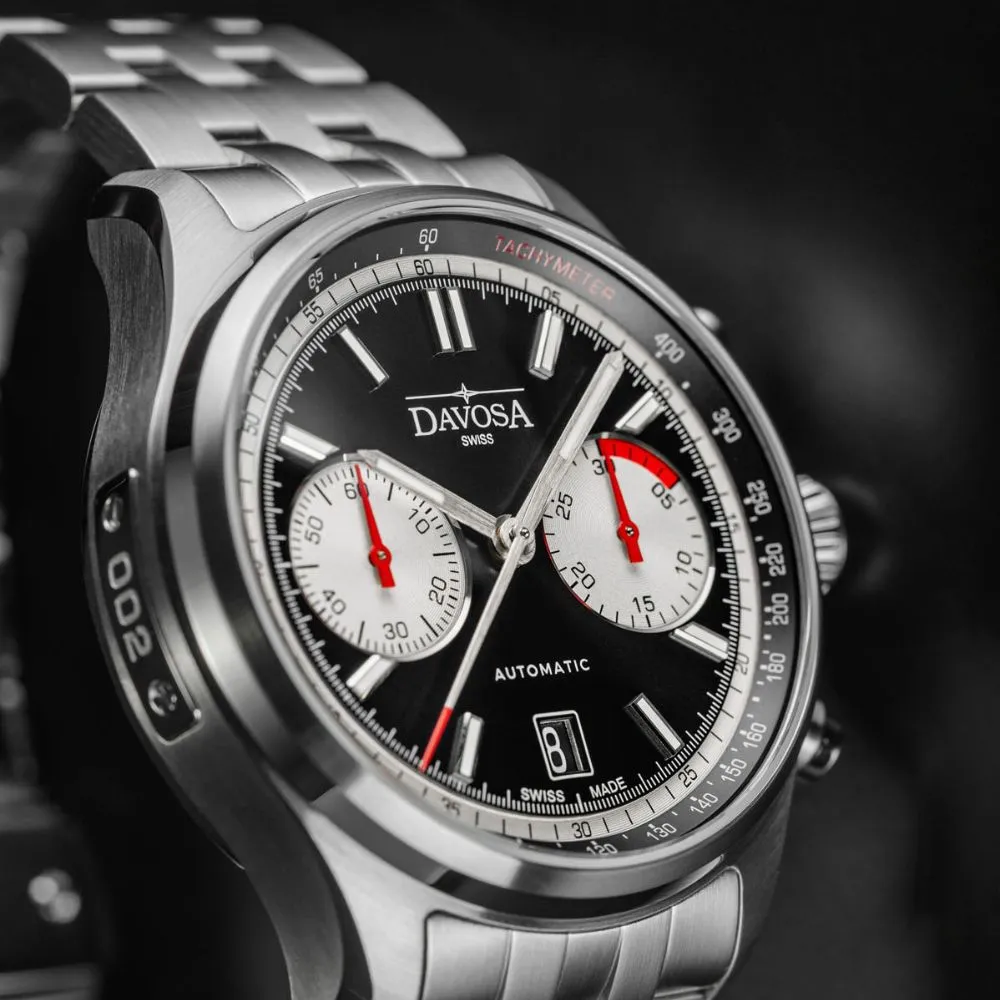 Newton Automatic Chronograph Black Pilot Rally Watch 161.536.50 Limited Edition