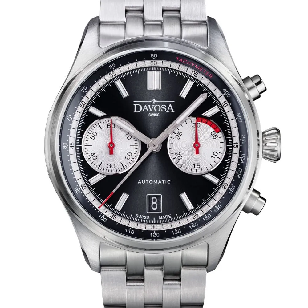 Newton Automatic Chronograph Black Pilot Rally Watch 161.536.50 Limited Edition