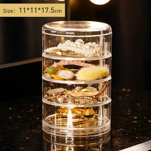 Nordic Style 3/4/5 Layers Rotatable Jewelry Organizer Box