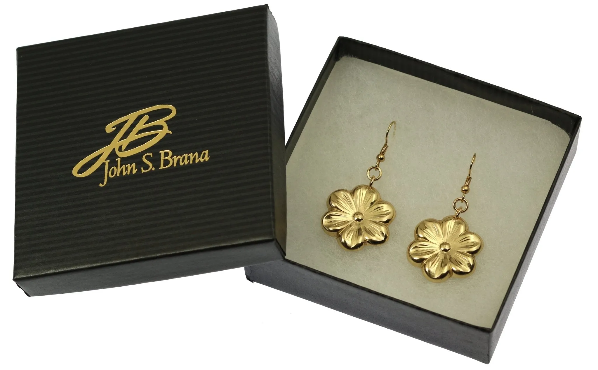 Nu Gold Cherry Blossom Flower Earrings
