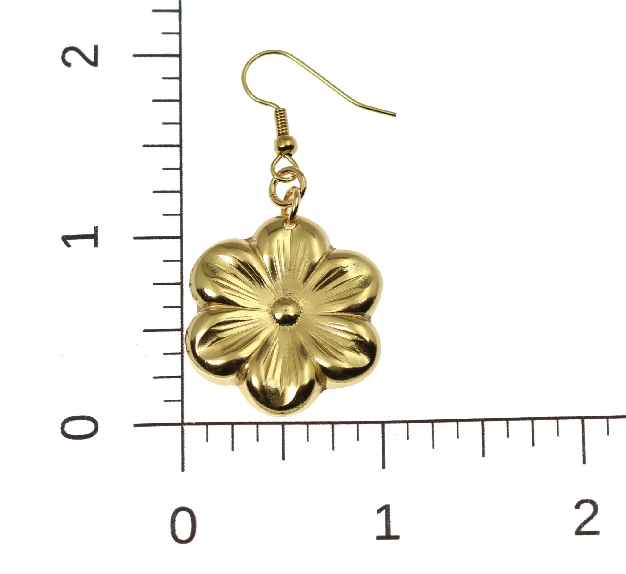 Nu Gold Cherry Blossom Flower Earrings