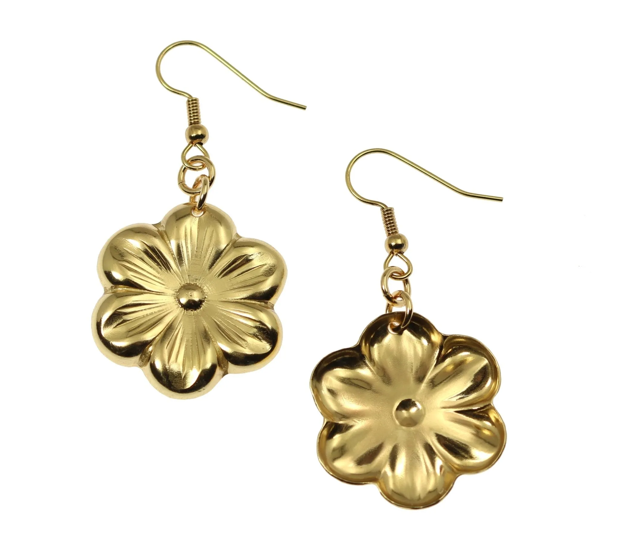 Nu Gold Cherry Blossom Flower Earrings