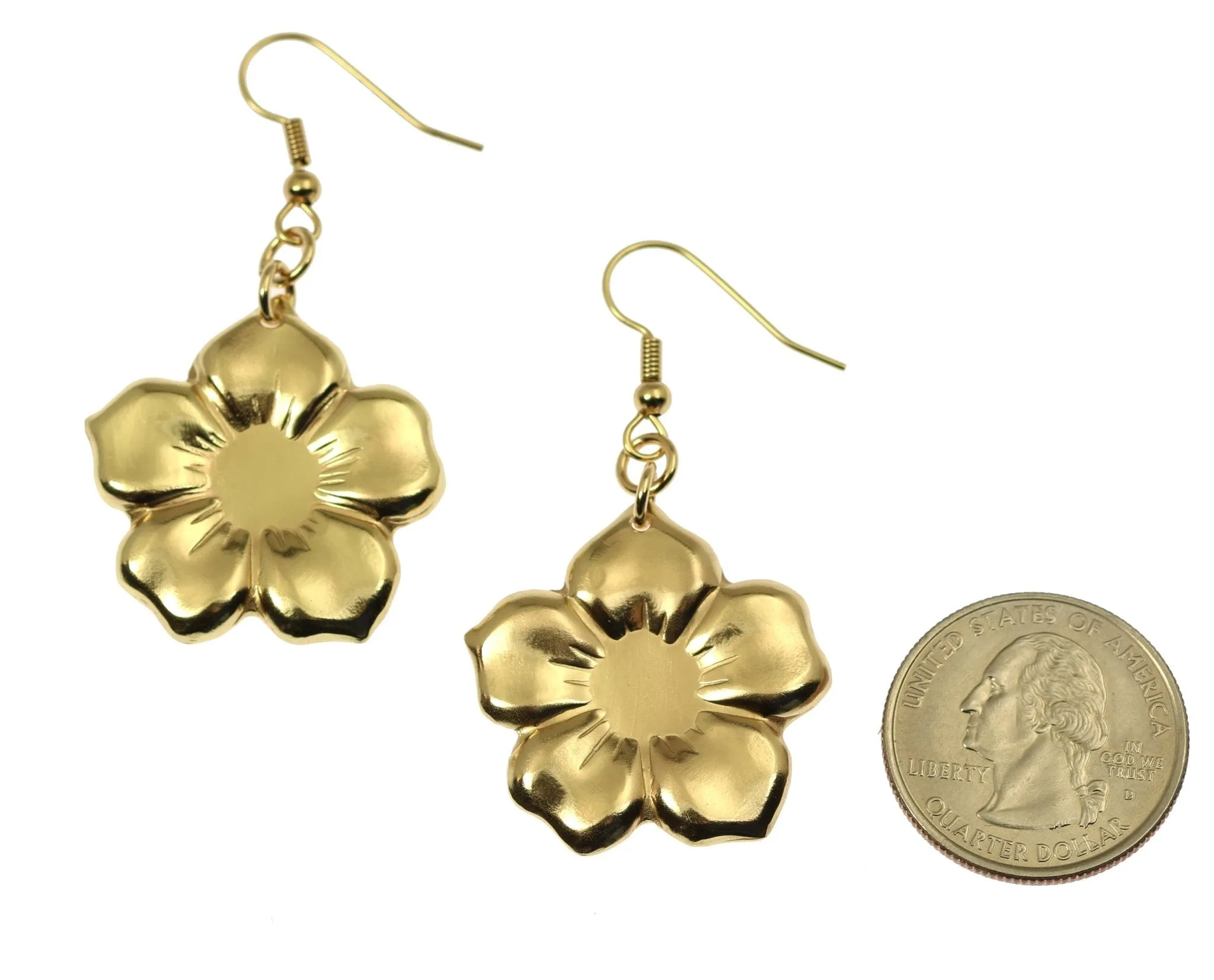 Nu Gold Forget Me Not Flower Earrings