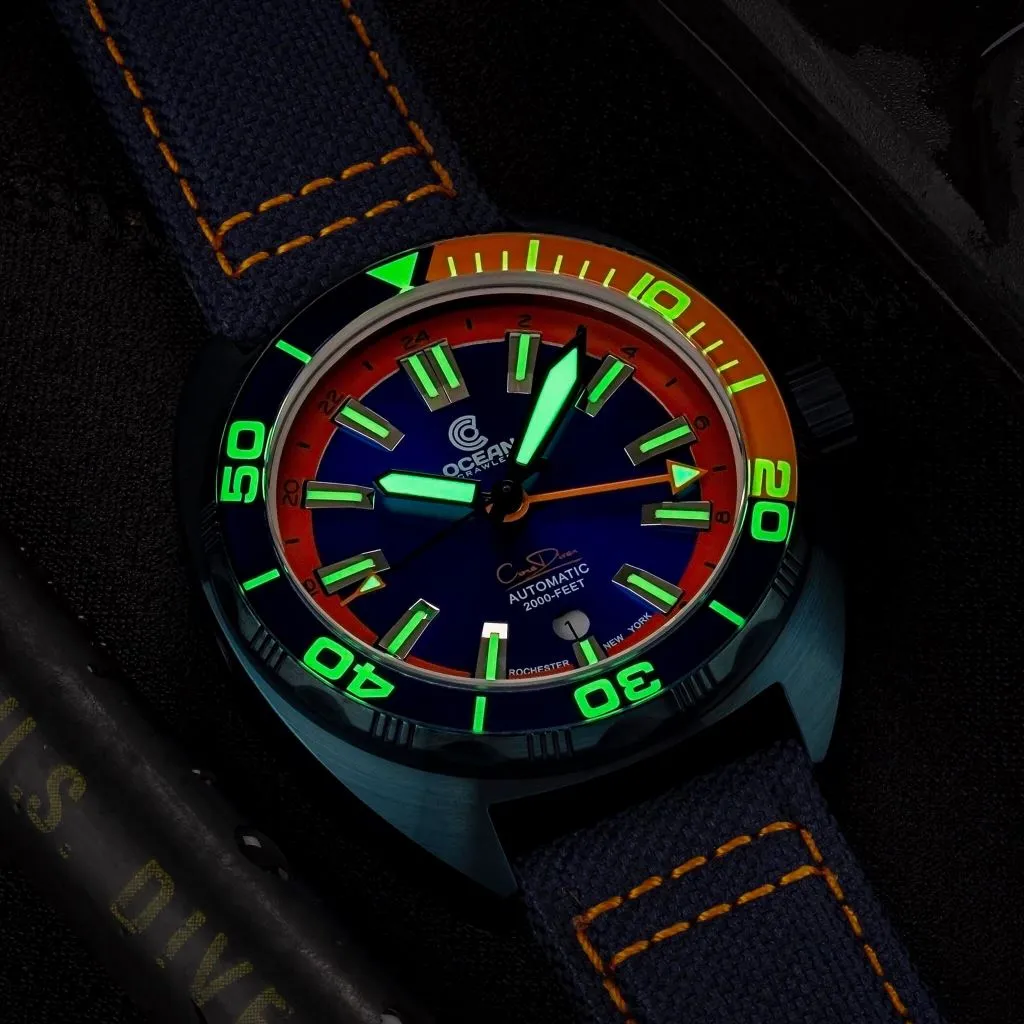 Ocean Crawler Core Diver GMT (Blue&nbsp;Steel) LE - 600m Swiss&nbsp;Mvmt (Regulated)