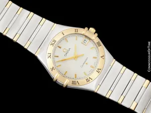 Omega Constellation Mens 35mm Watch, Quartz, Date - Stainless Steel & 18K Gold