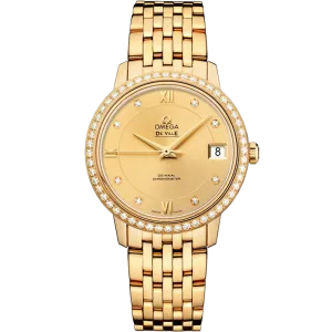 Omega De Ville Prestige 32.7 mm, yellow gold on yellow gold