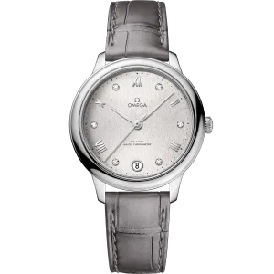 Omega De Ville Prestige 34 mm, steel on leather strap