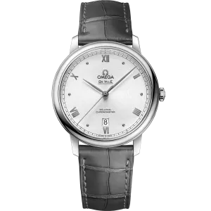 Omega De Ville Prestige 39.5 mm, steel on leather strap