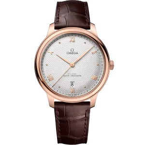 Omega De Ville Prestige 40 mm, Sedna™ gold on leather strap