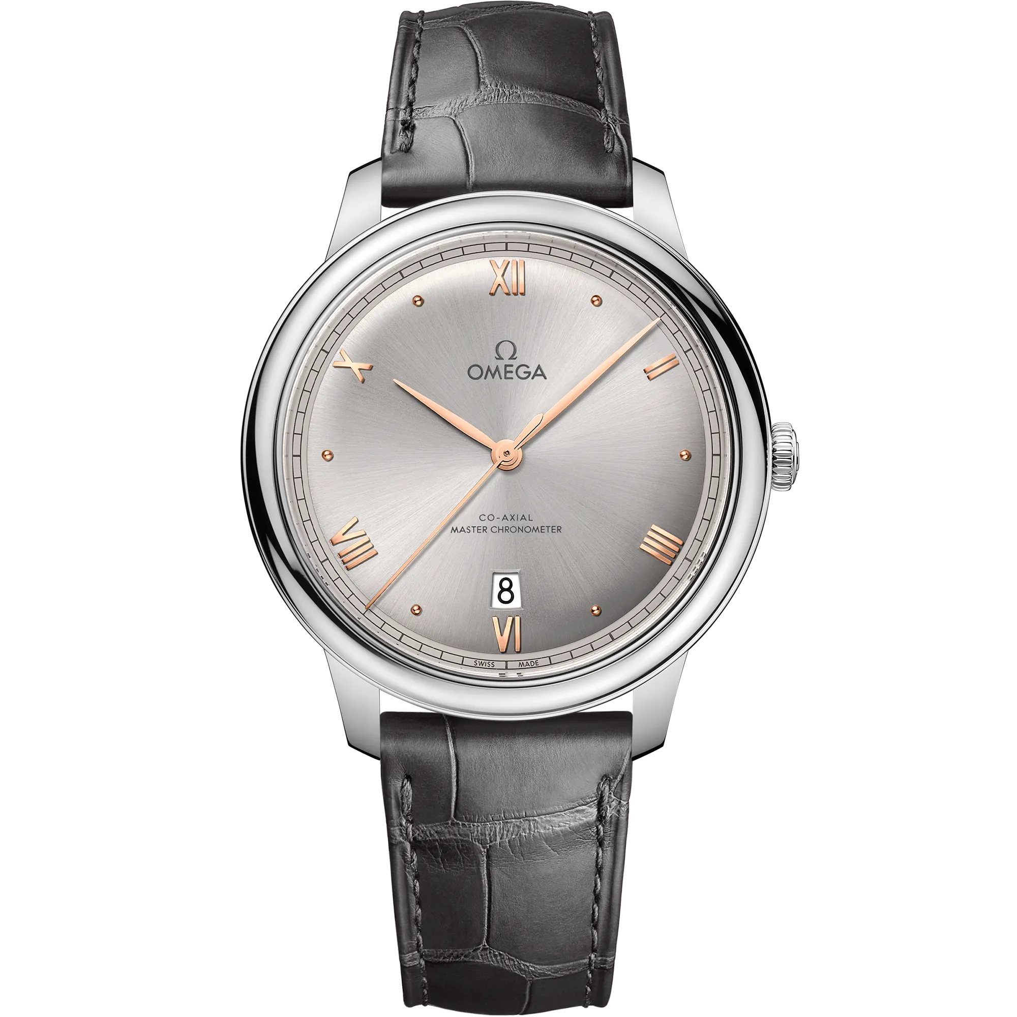 Omega De Ville Prestige 40 mm, steel on leather strap