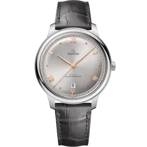 Omega De Ville Prestige 40 mm, steel on leather strap