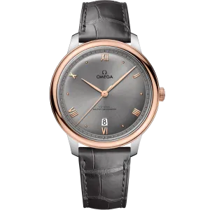 Omega De Ville Prestige 40 mm, steel - Sedna™ gold on leather strap