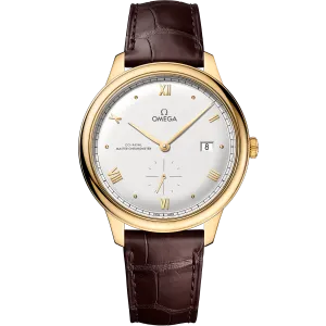 Omega De Ville Prestige 41 mm, yellow gold on leather strap