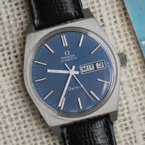 Omega Geneve Day/Date Blue Dial