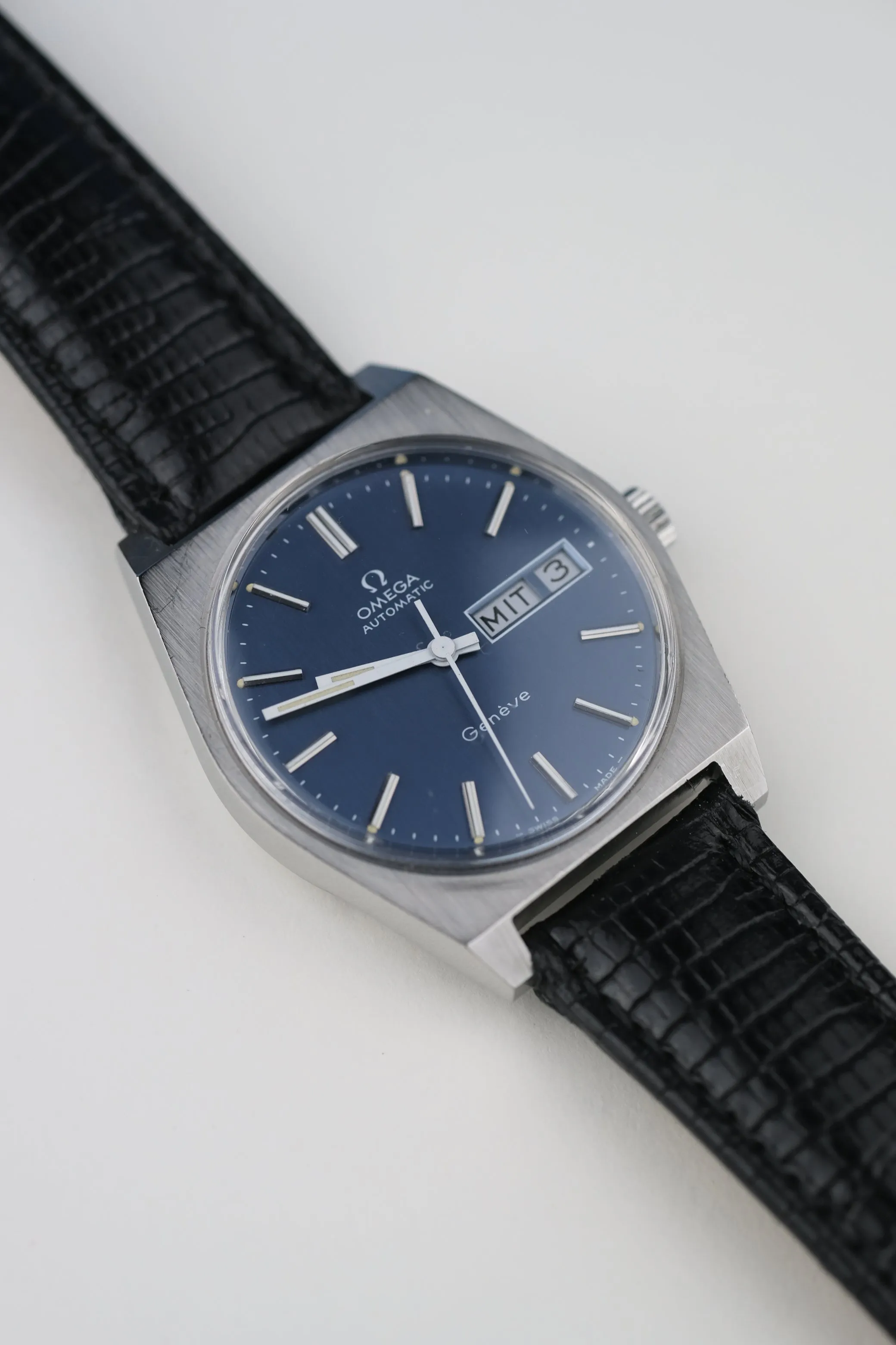 Omega Geneve Day/Date Blue Dial