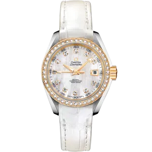 Omega Seamaster Aqua Terra 150M 30 mm, steel - yellow gold on leather strap