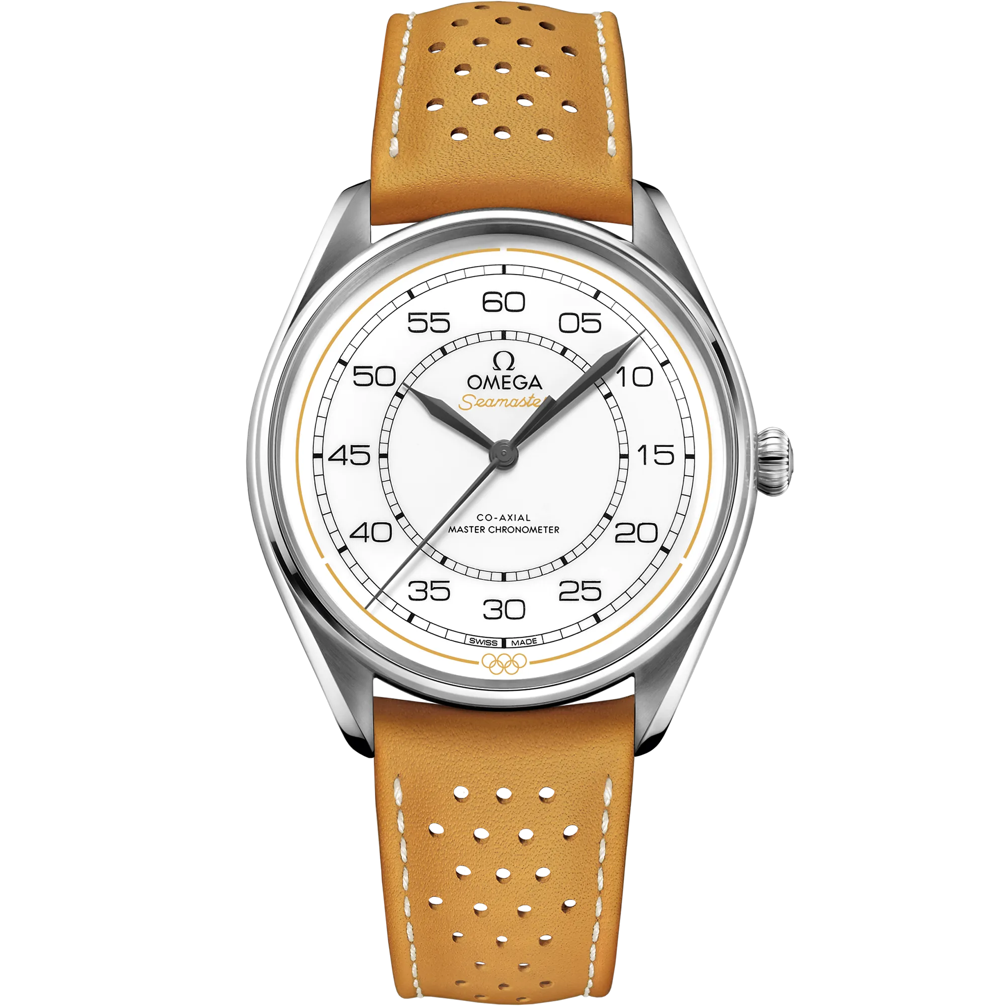 Omega Seamaster Olympic Official Timekeeper 39.5 mm, steel on leather strap