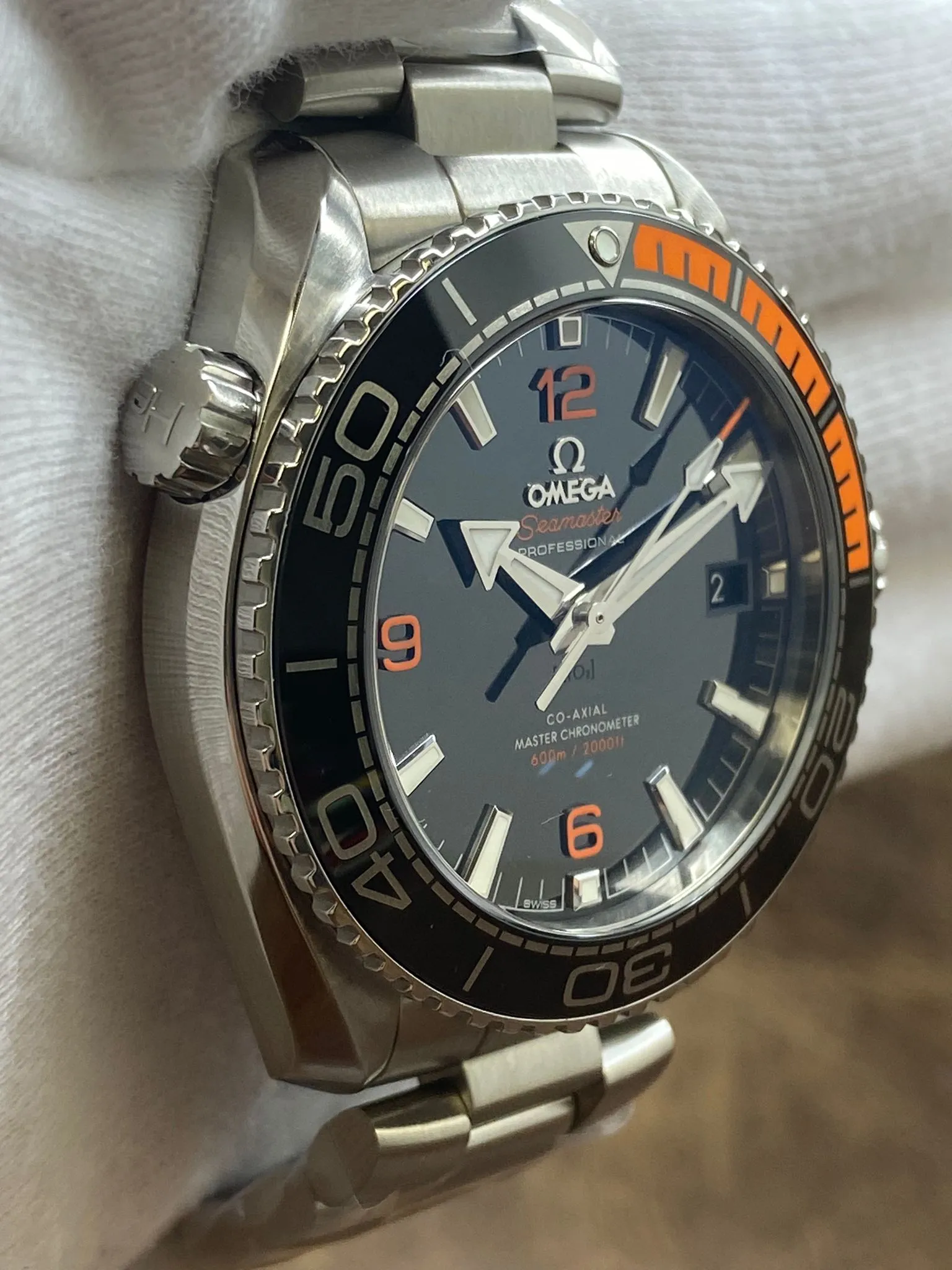 Omega Seamaster Planet Ocean Orange 215.30.44.21.01.002 Black Dial Automatic Men's Watch