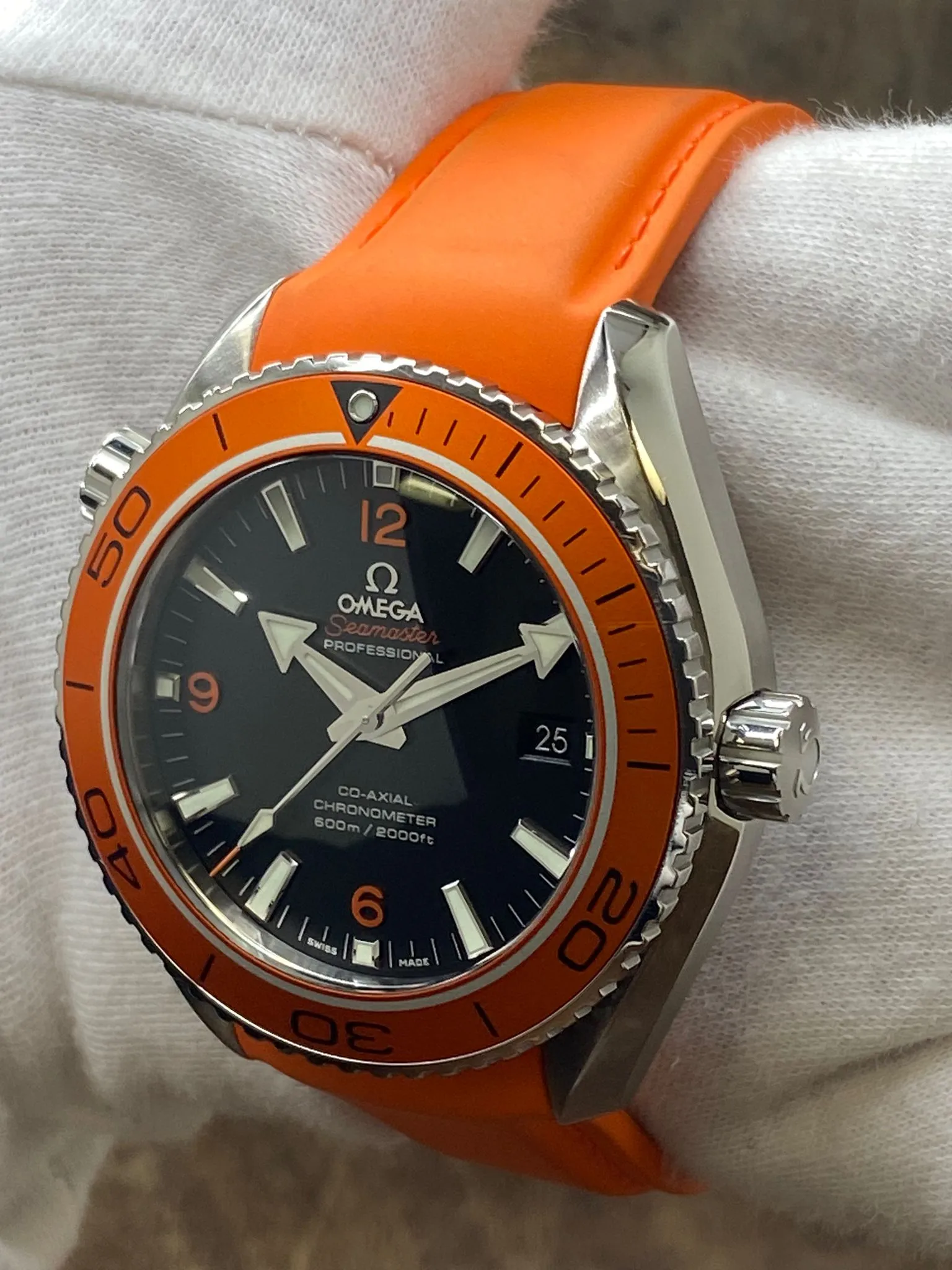 Omega Seamaster Planet Ocean Orange 232.32.46.21.01.001 Black Dial Automatic Men's Watch