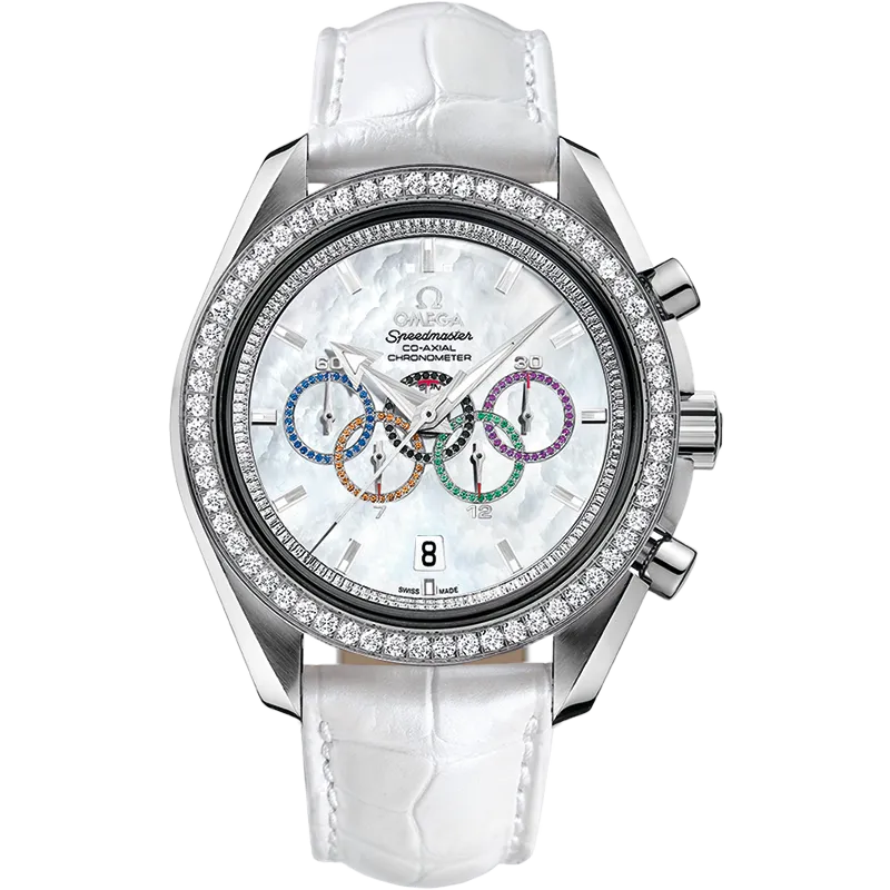 Omega Specialities 44.25 mm, white gold on leather strap