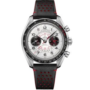 Omega Speedmaster Chronoscope 43 mm, steel on leather strap