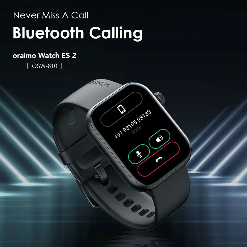 Oraimo Watch ES 2 OSW-810 Smart Watch With Black Silicone Strap