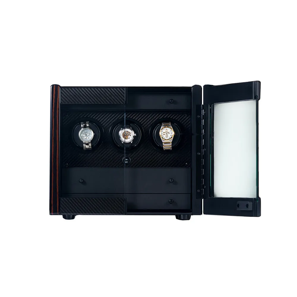 Orbita Avanti 3-Unit Watch Winder In Macassar