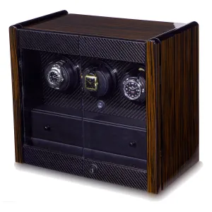 Orbita Avanti 3-Unit Watch Winder In Macassar