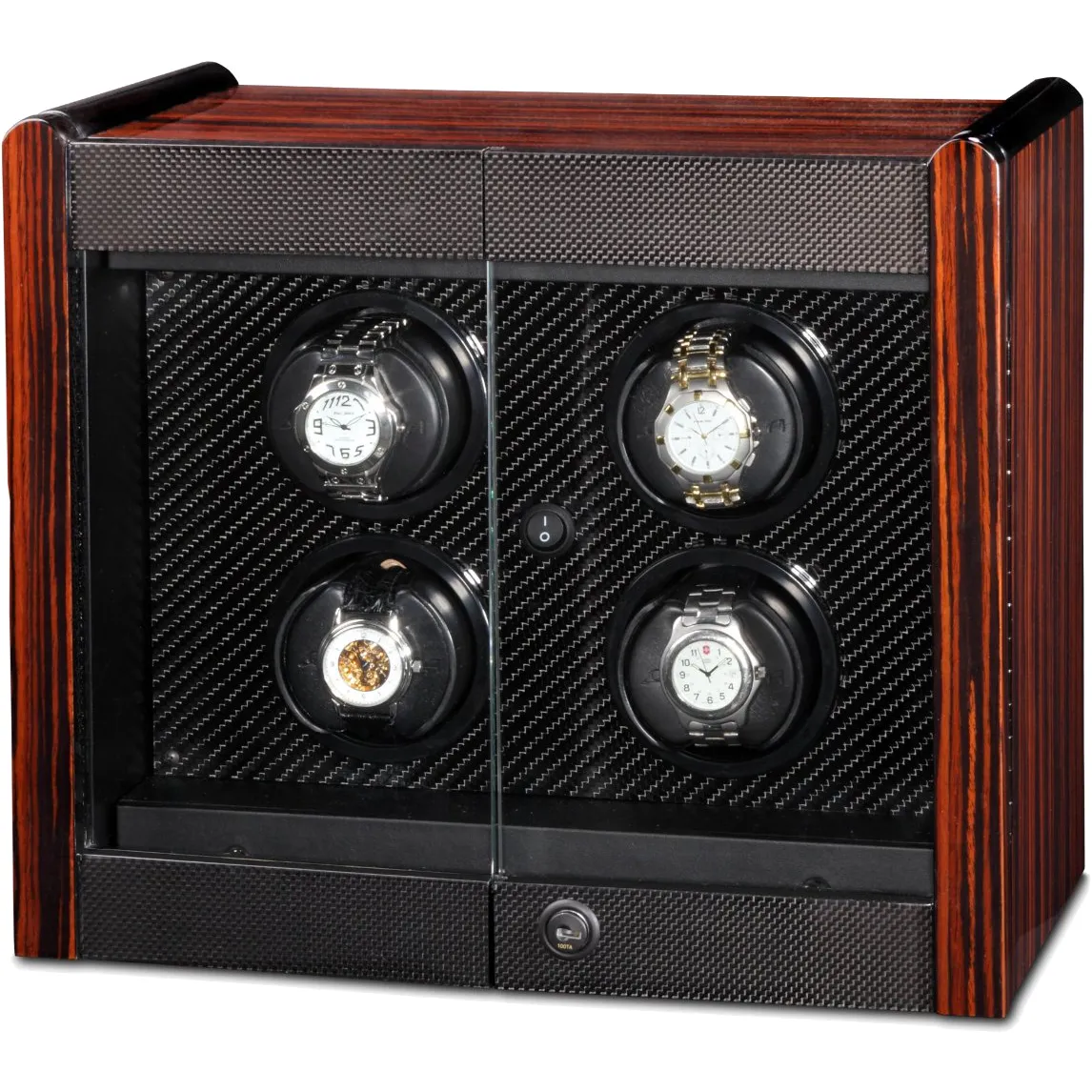 Orbita Avanti 4-Unit Watch Winder In Macassar