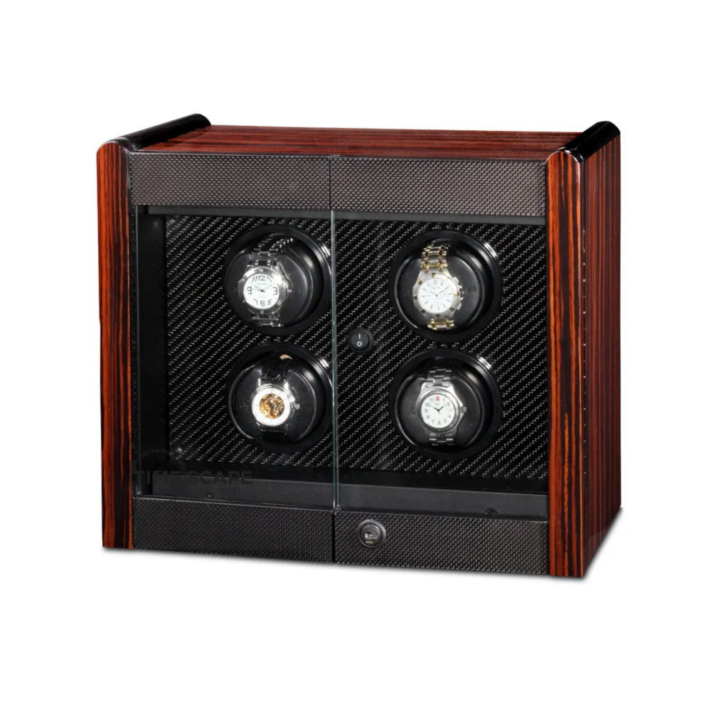 Orbita Avanti 4-Unit Watch Winder In Macassar
